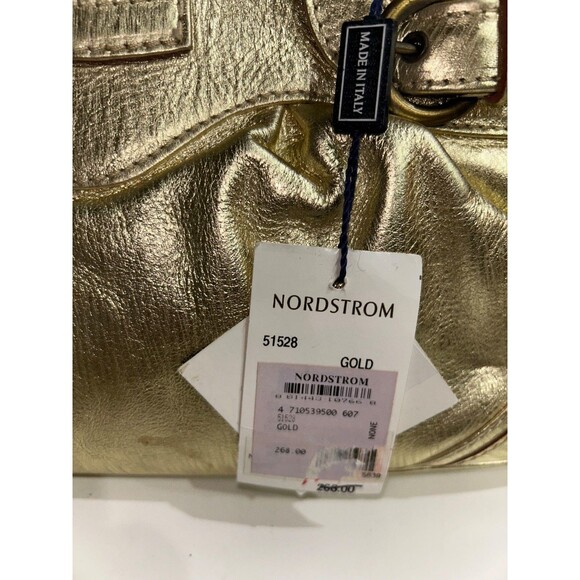 Helen Welsh Vintage NWT Gold Leather Shoulder Bag - Picture 4 of 15